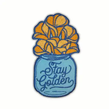 Stay Golden iron-on patch