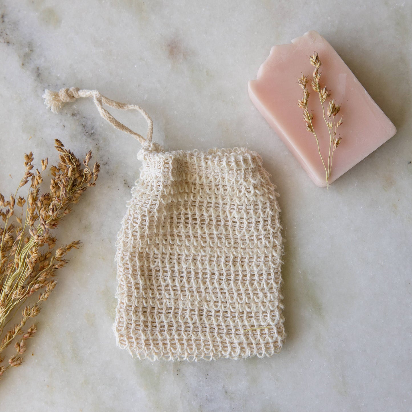 Sisal Soap Saver Bag—Exfoliating Soap Pouch (Unpackaged)