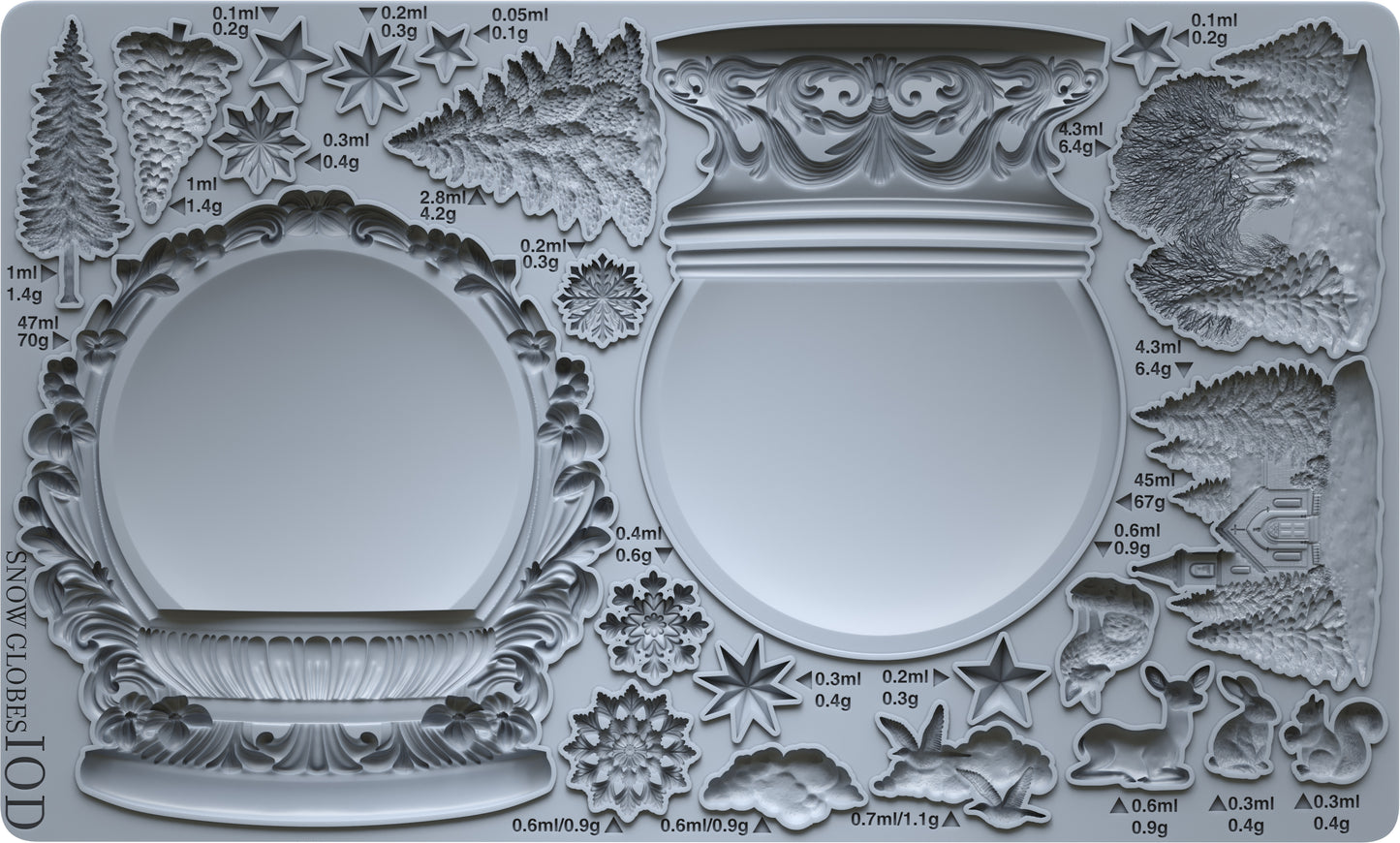 Snow Globe Mould 6x10