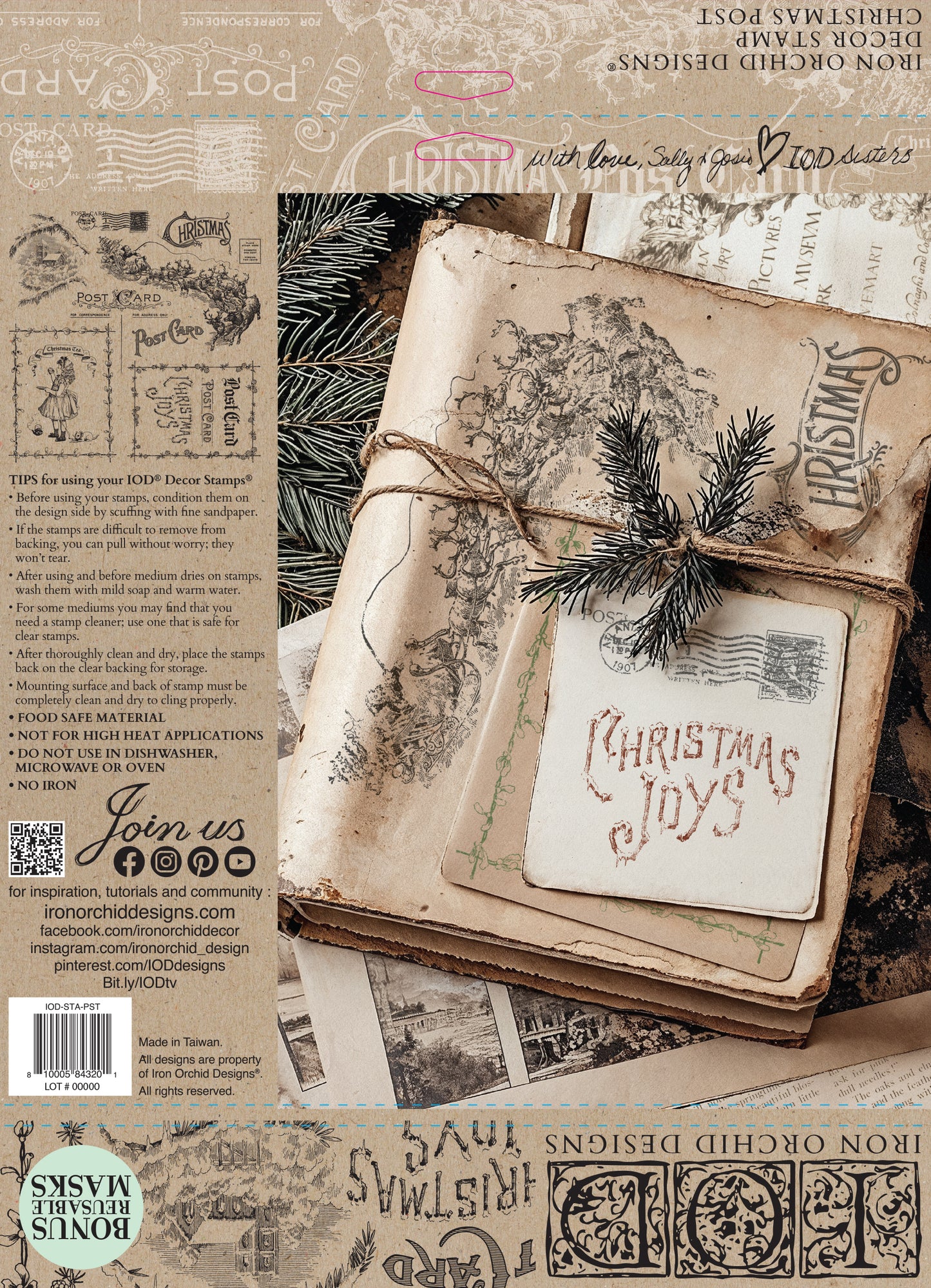 Christmas Post Decor Stamp