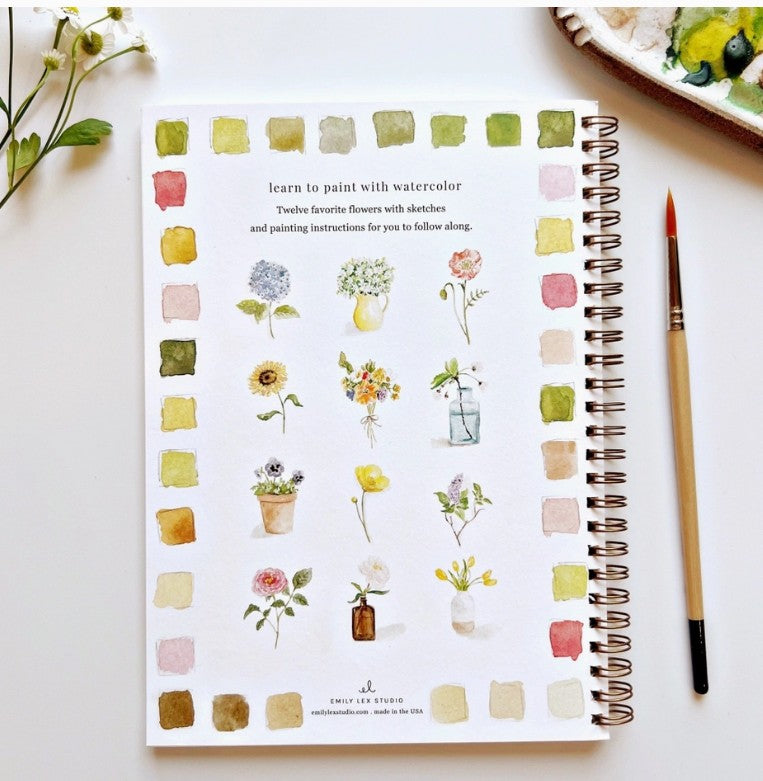 Flowers Watercolor Workbook