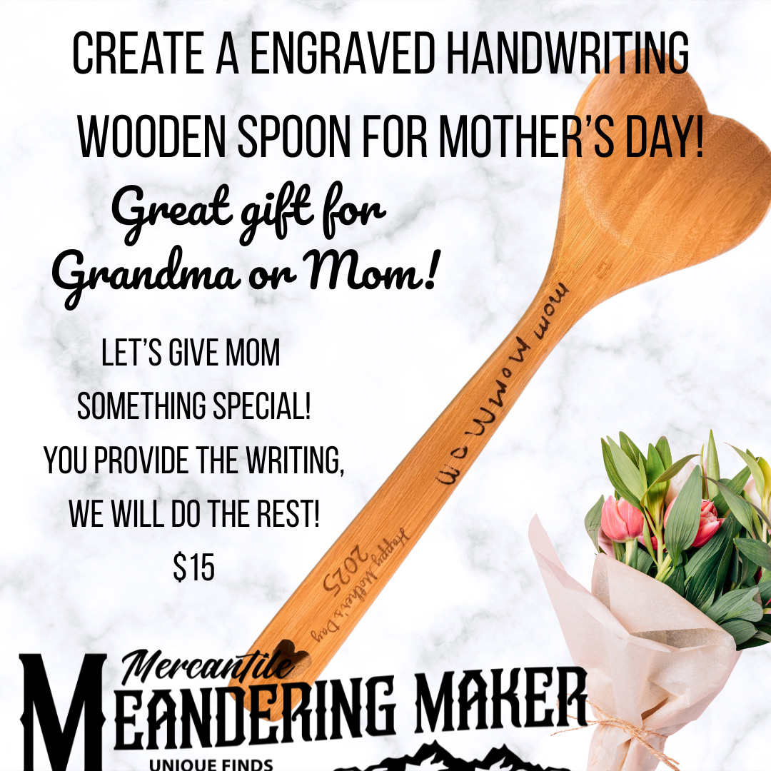 Handwriting Engraved Wooden Spoon
