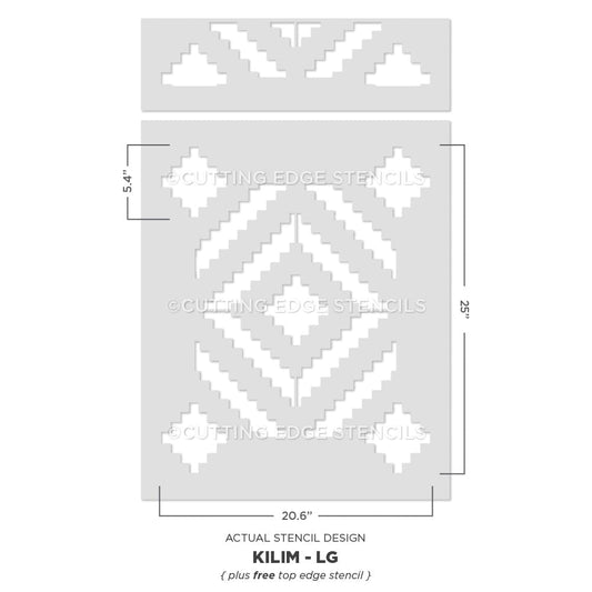 Kilim Wall and Floor Stencil Size LARGE