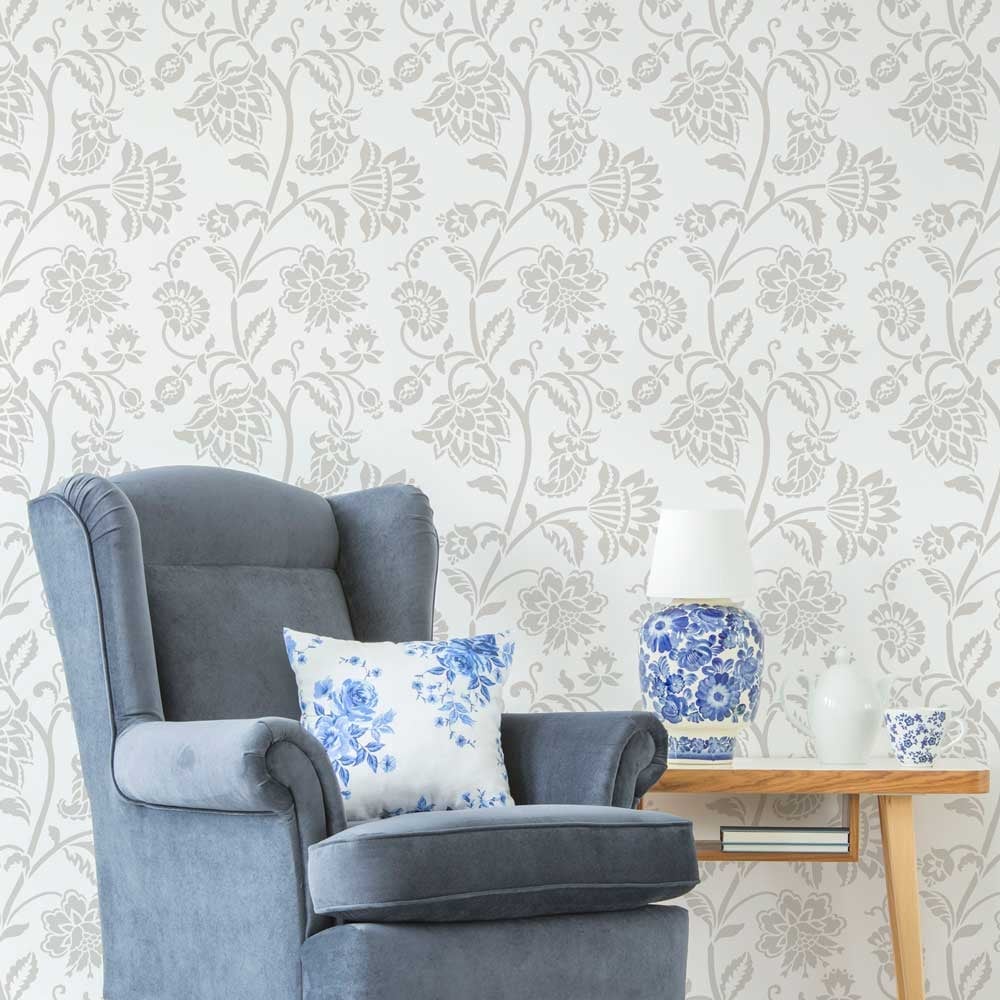 Jacobean Allover Wall Stencil