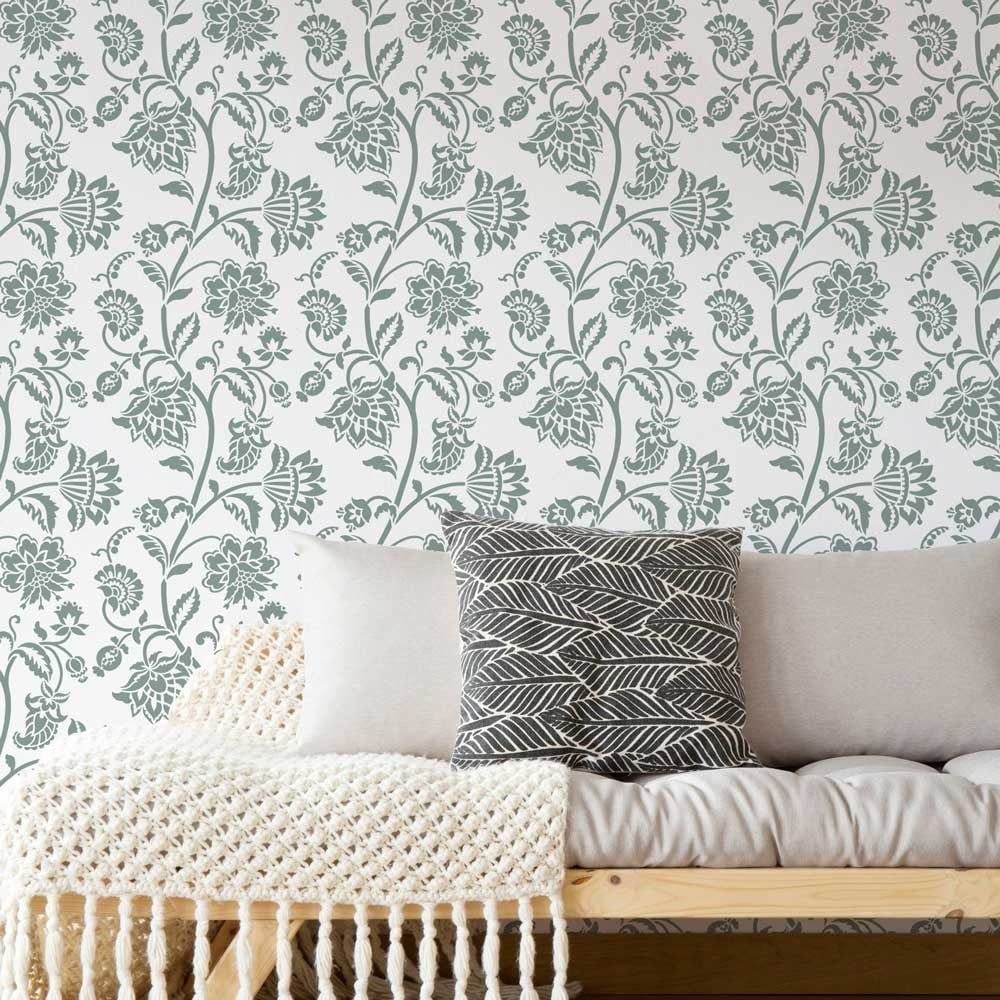 Jacobean Allover Wall Stencil
