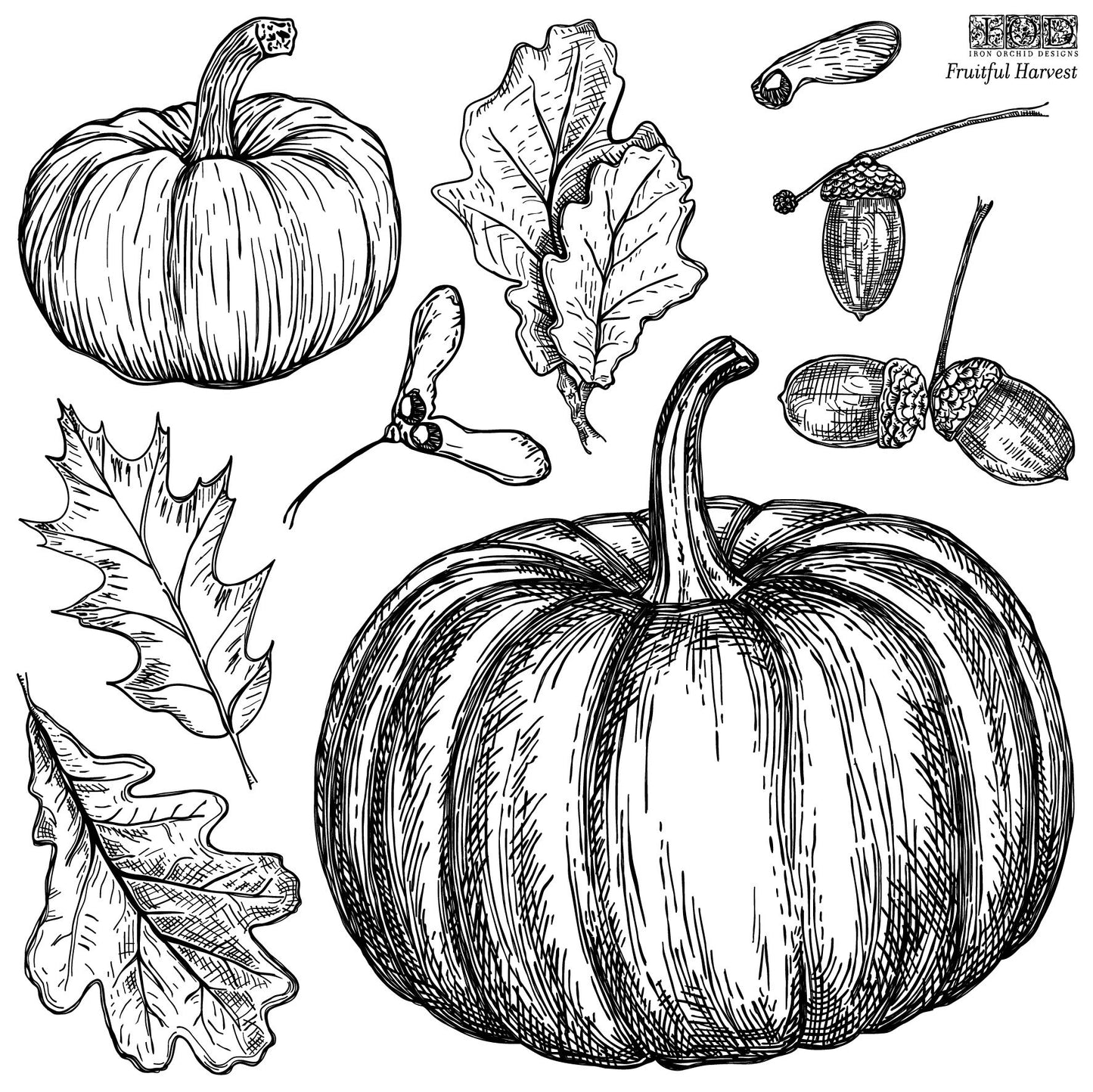 FRUITFUL HARVEST 12×12 IOD STAMP