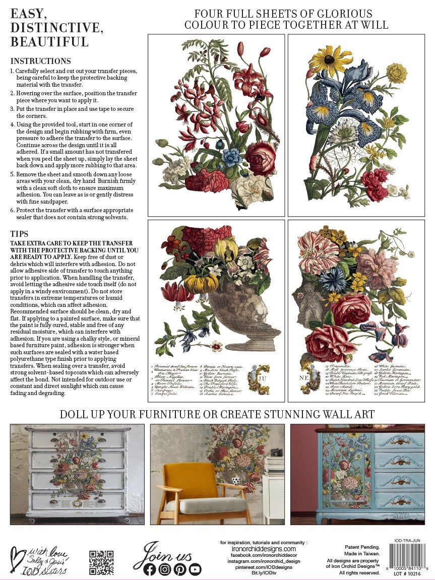 JUNE, ODE TO HENRY FLETCHER IOD TRANSFER 12×16 PAD