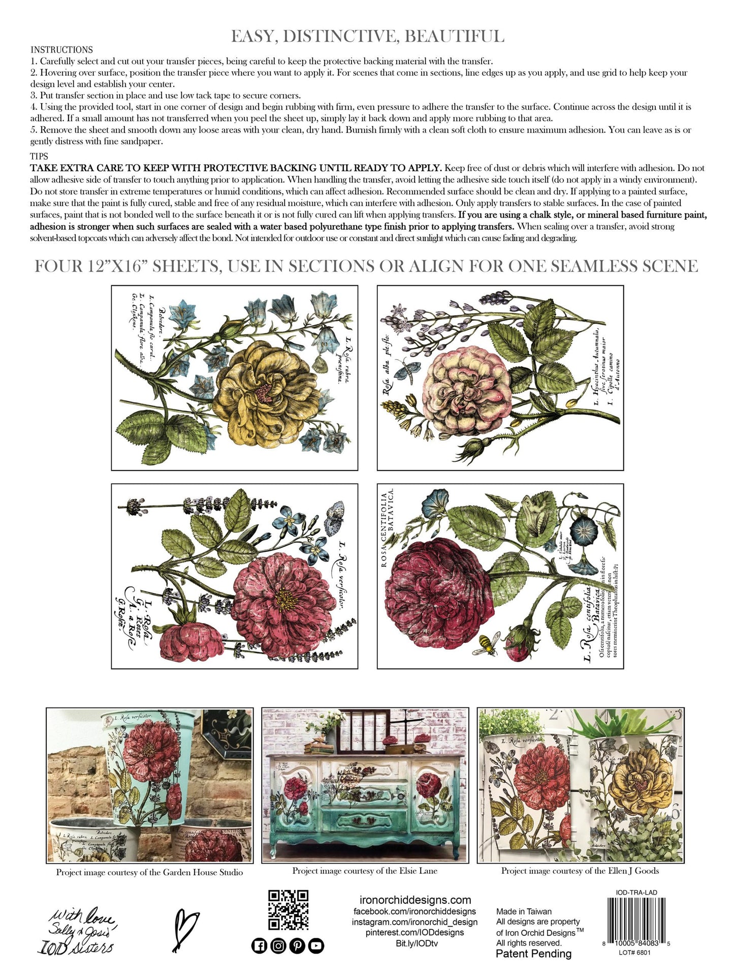 LADIES IN WAITING IOD TRANSFER 12×16 PAD