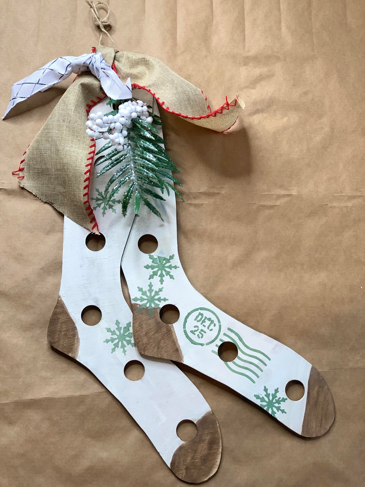 Vintage Socking Stretcher Wall Hanging (replica)