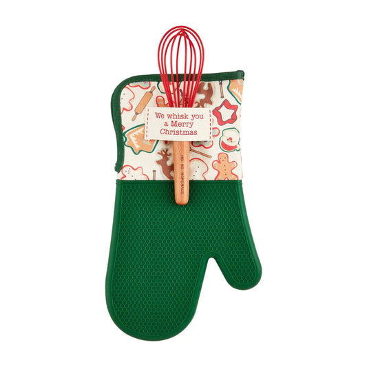WHISK CHRISTMAS SILICONE OVEN MITT
