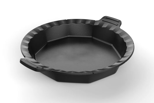 Outset Cast Iron Pie Pan For Oven, Stove, and Grill, 10"