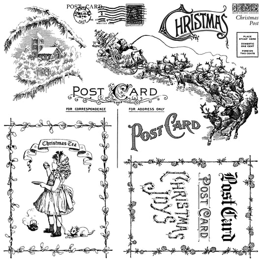 Christmas Post Decor Stamp