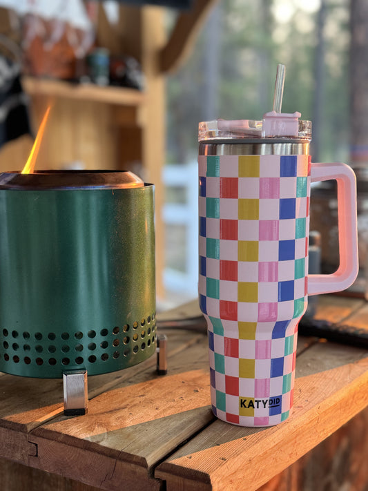 checkered Insulated Tumbler