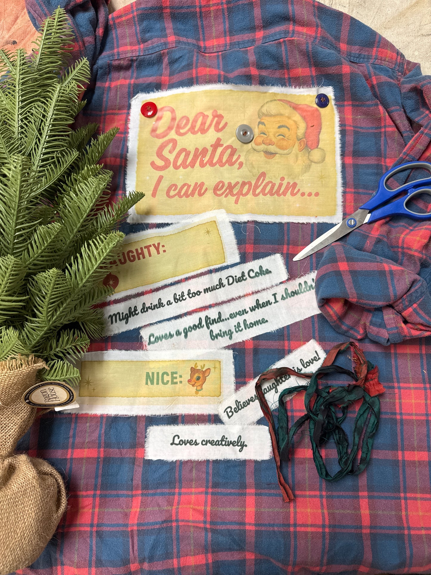 Personalized Christmas Flannel Workshop November 23rd 3pm