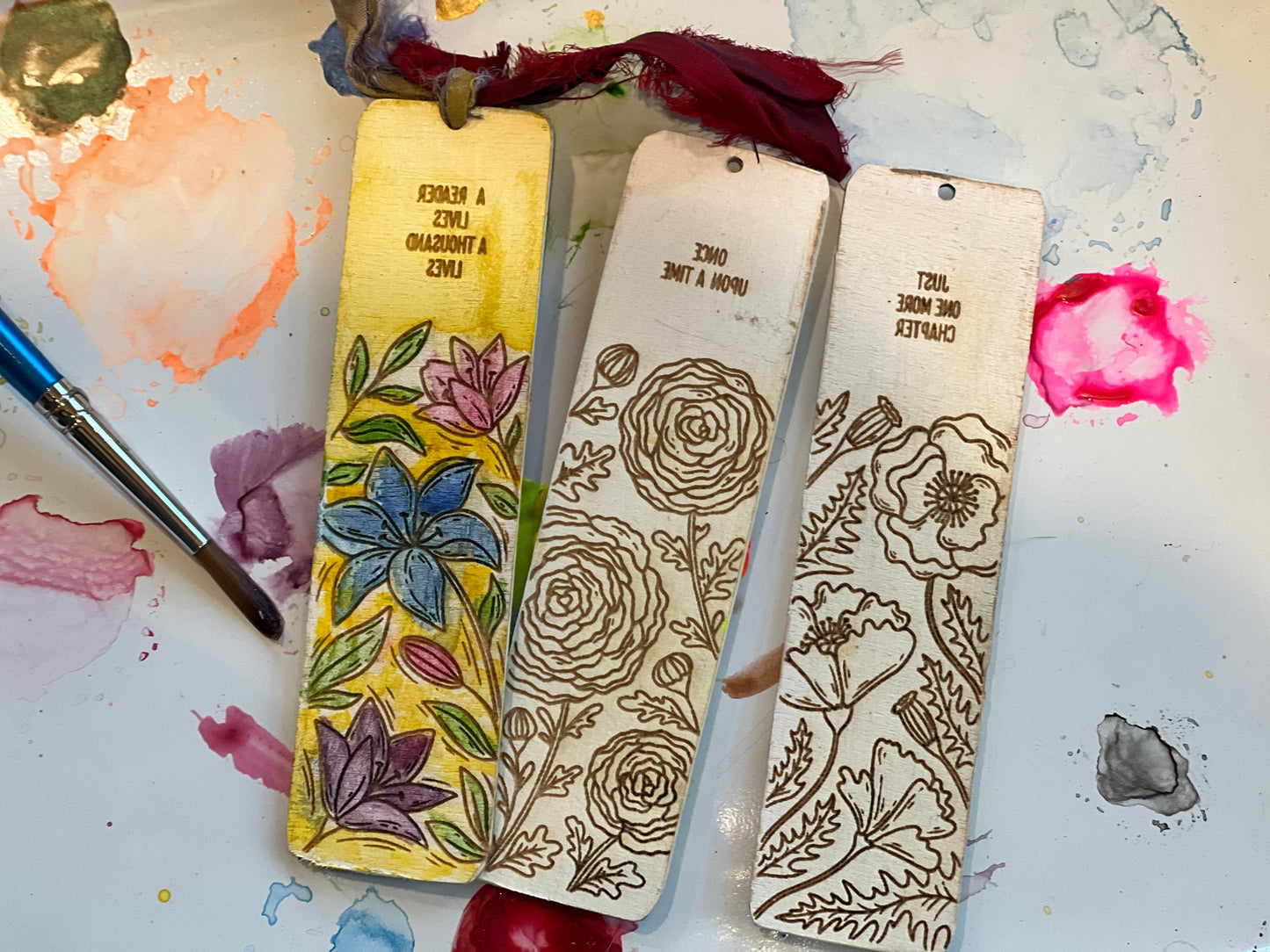 Wooden Bookmarks (watercolor ready)