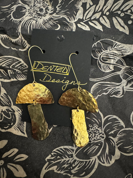 Dented Designs Brass Earings