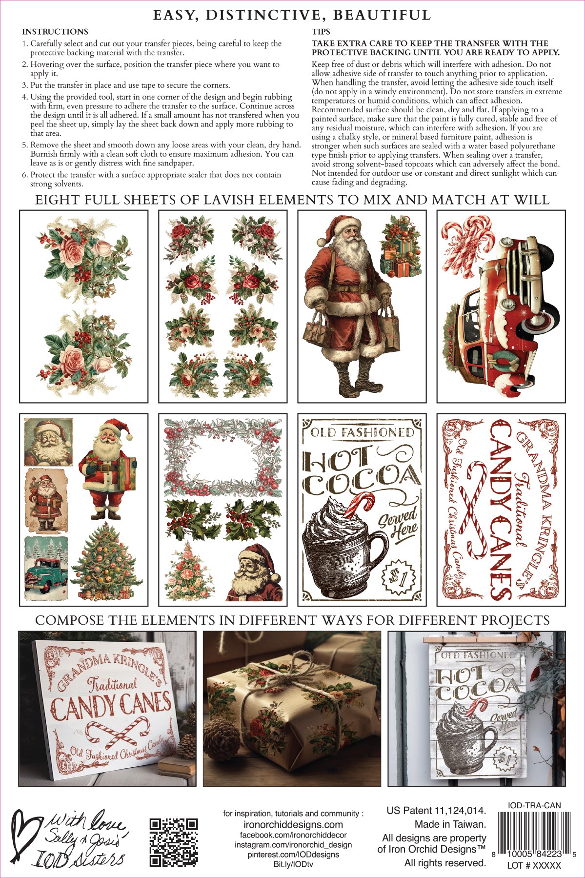 Candy Cane Cottage Transfer iod