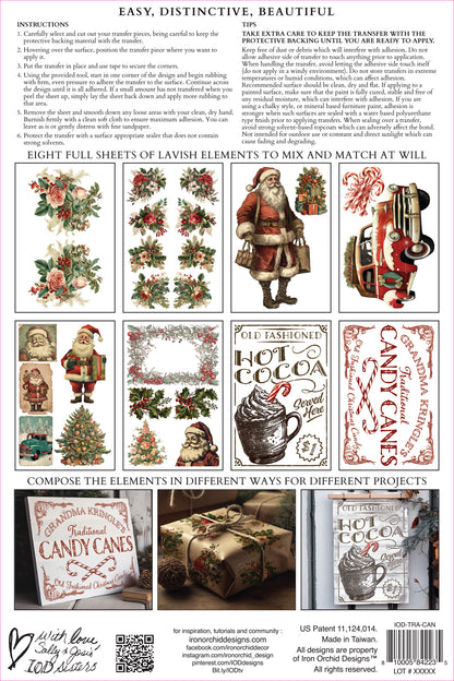 Candy Cane Cottage Transfer iod