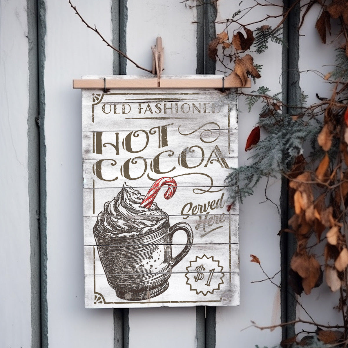 Candy Cane Cottage Transfer iod
