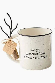 Smore Camp mug w/marshmellow stick