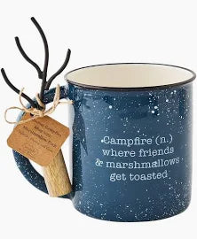 Smore Camp mug w/marshmellow stick