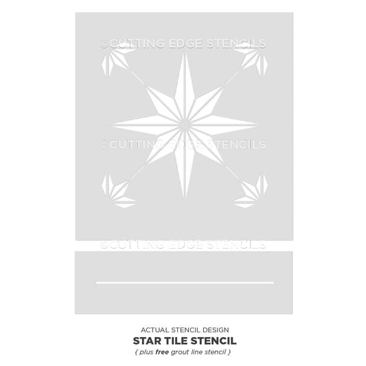 Star Tile Stencil Extra Large