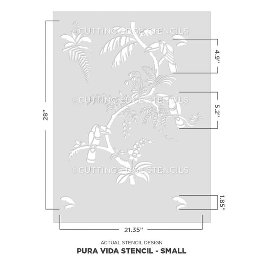 Pura Vida Wall Stencil Small