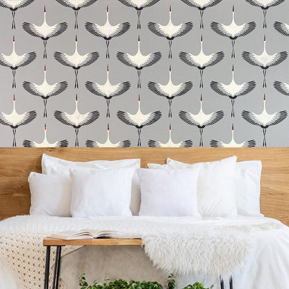 Flying Cranes Wall Stencil Size LARGE