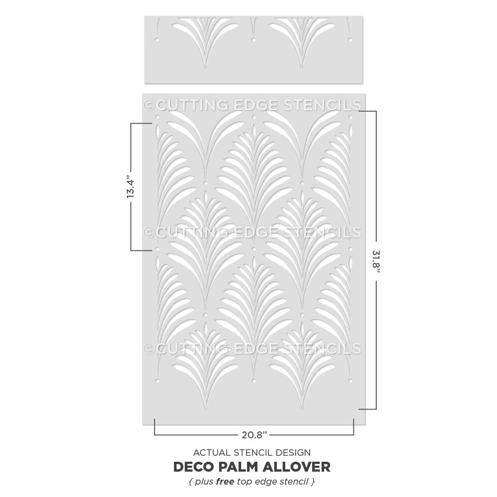 Deco Palm Wall Stencil