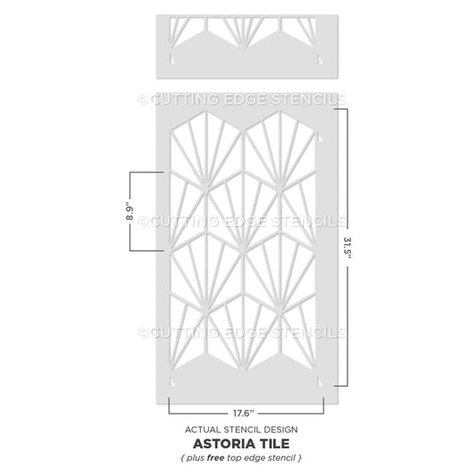Astoria Tile Wall Stencil