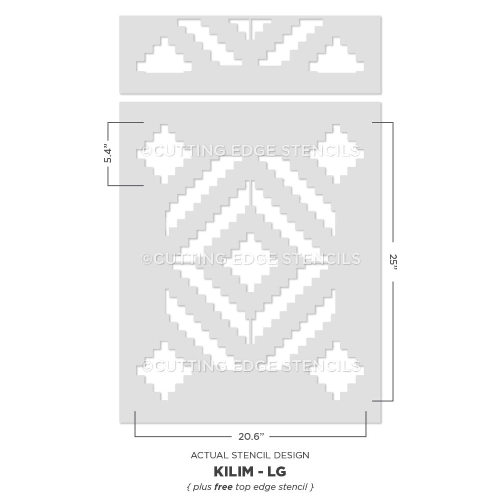 Kilim Wall and Floor Stencil Size LARGE