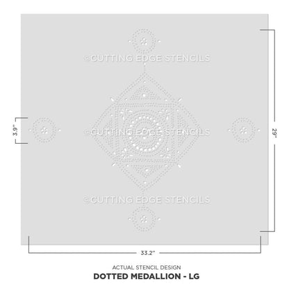 Dotted Medallion Wall Stencil Size LARGE