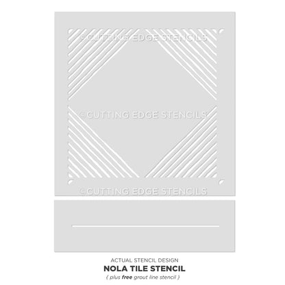 Nola Tile Stencil Large