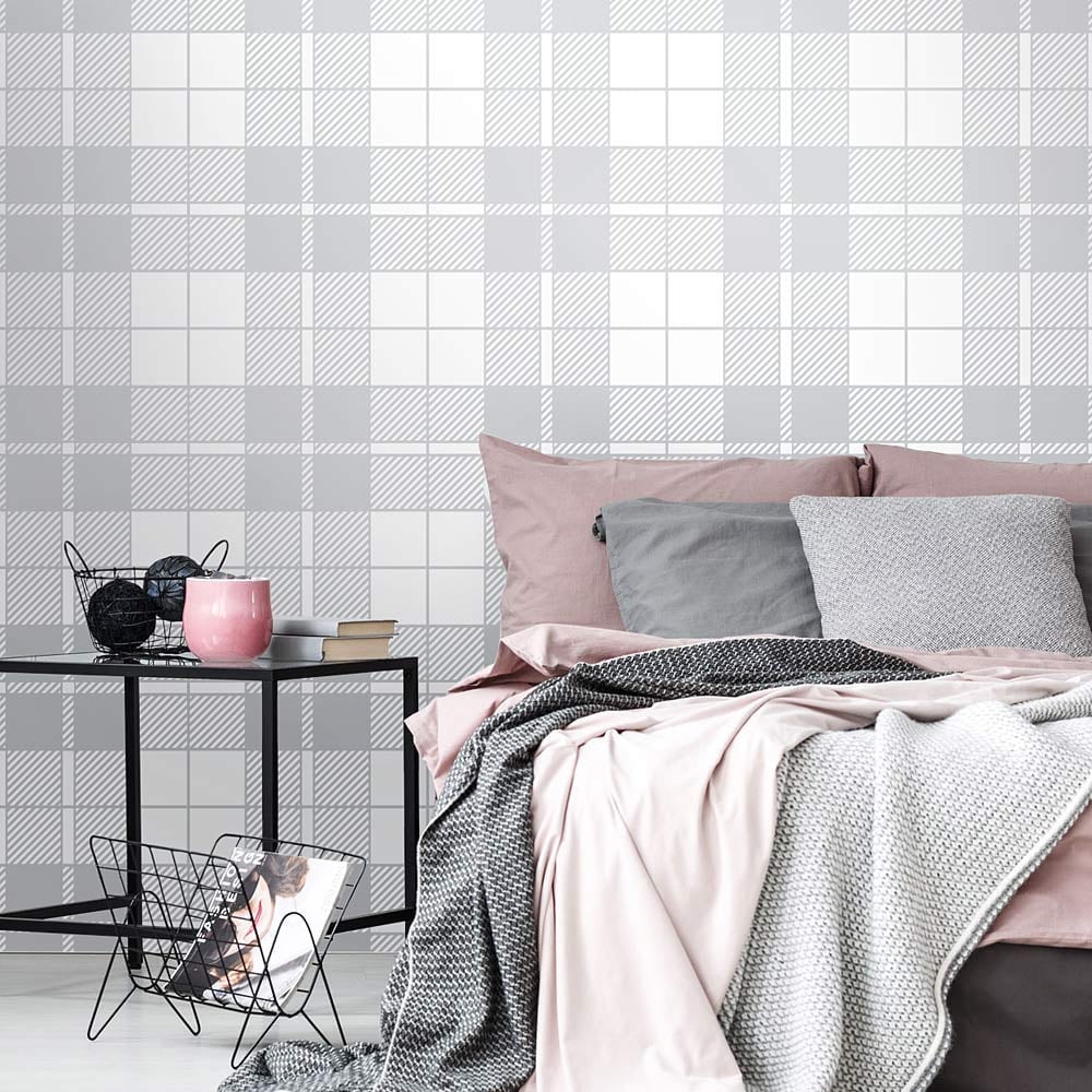 Tartan Wall Stencil