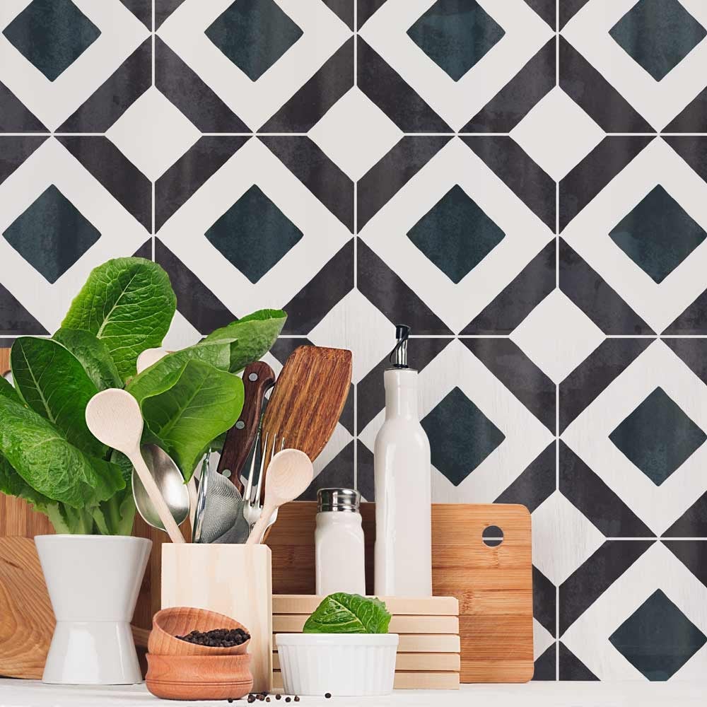Quattro Tile Stencil Large