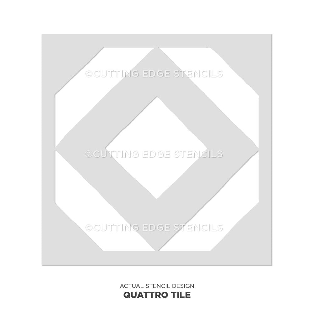 Quattro Tile Stencil Large