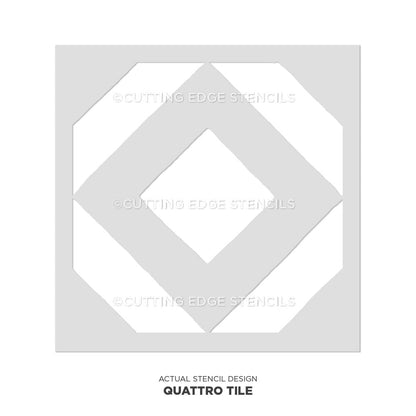 Quattro Tile Stencil Large