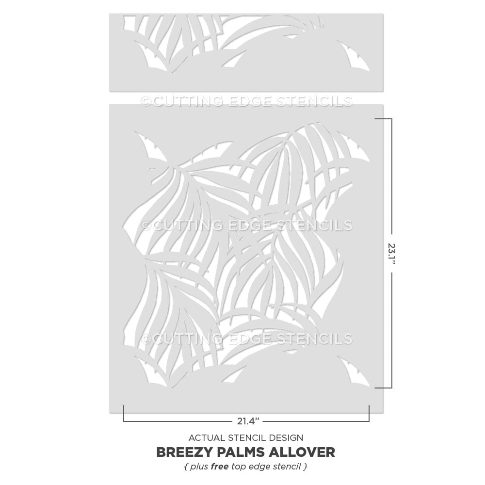 Breezy Palm Wall Stencil