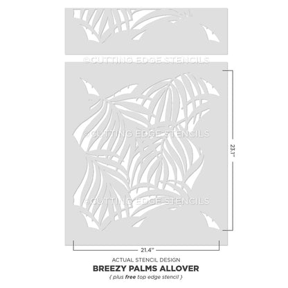 Breezy Palm Wall Stencil