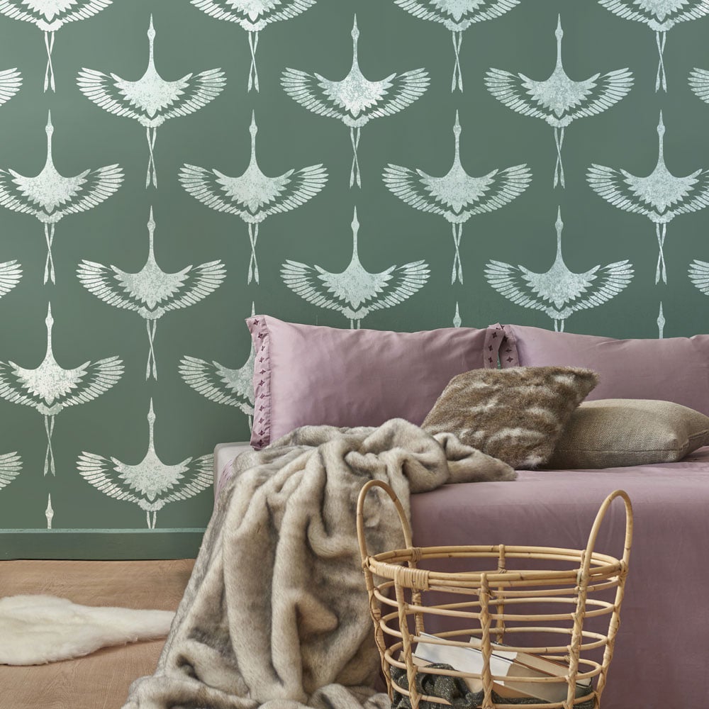 Flying Cranes Wall Stencil Size LARGE