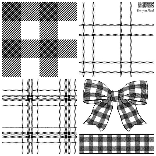 PRETTY IN PLAID 12×12 IOD STAMP™