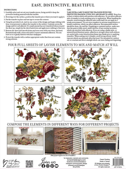 FLORAL ANTHOLOGY IOD TRANSFER 12×16 PAD