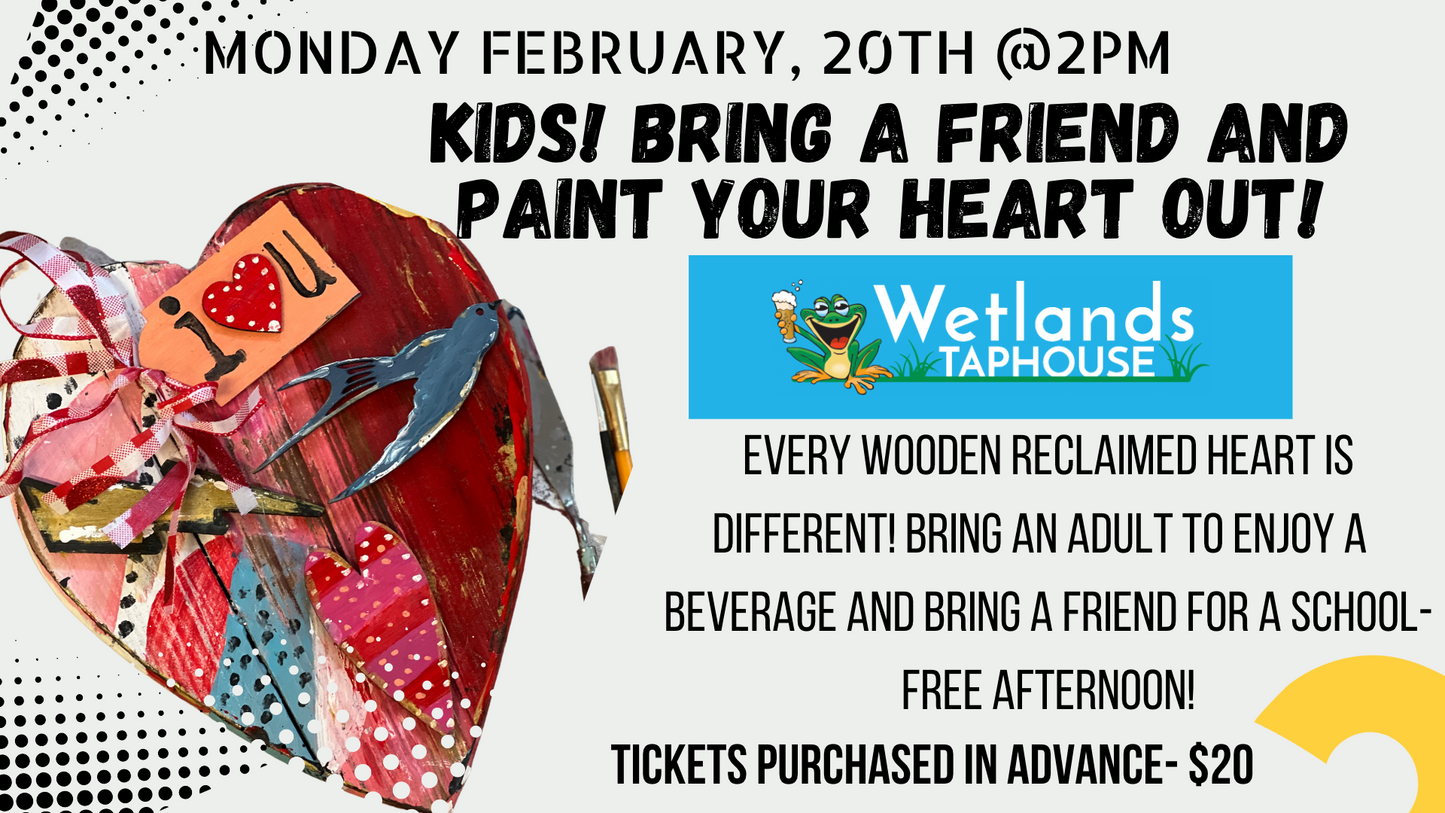 Kids! Paint Your Heart Out! President's Day Art Party!