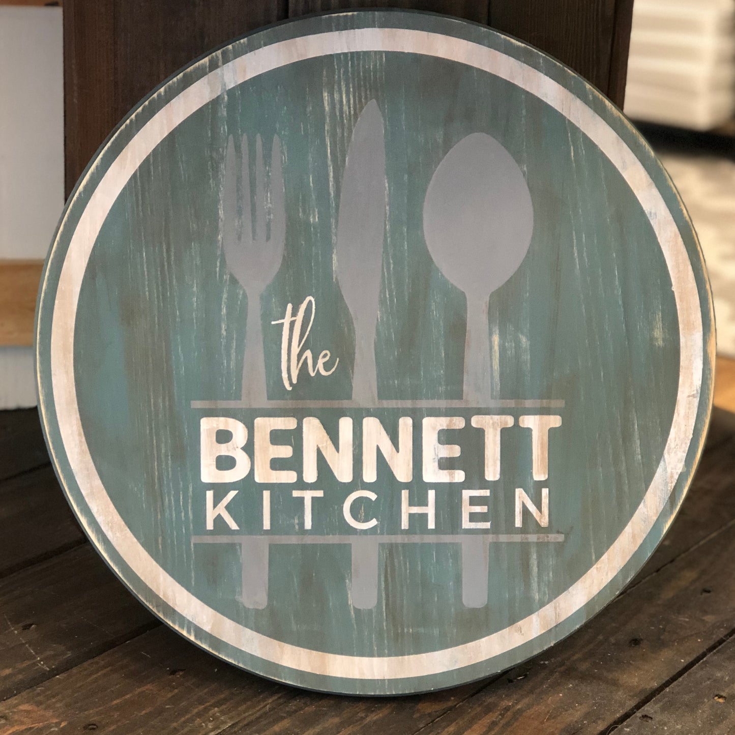 Personalized Round Kitchen Sign