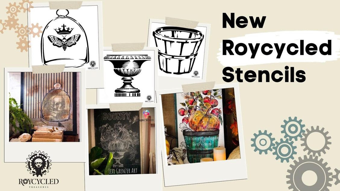 Roycycled Treasure Urn Stencil
