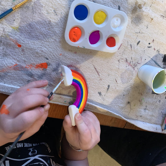 Rainbow trinket boxes