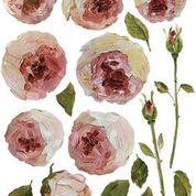 PAINTERLY FLORALS IOD TRANSFER 12x16 PAD